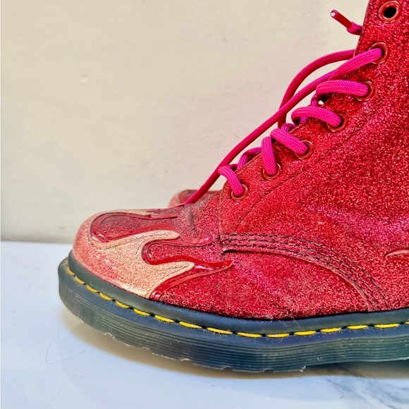 Dr. Martens 1460 Pascal Flame Glitter Boot - Picture 6 of 11